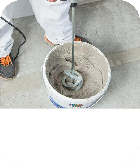 Step 2 — Mixing with Salina Tile Adhesive