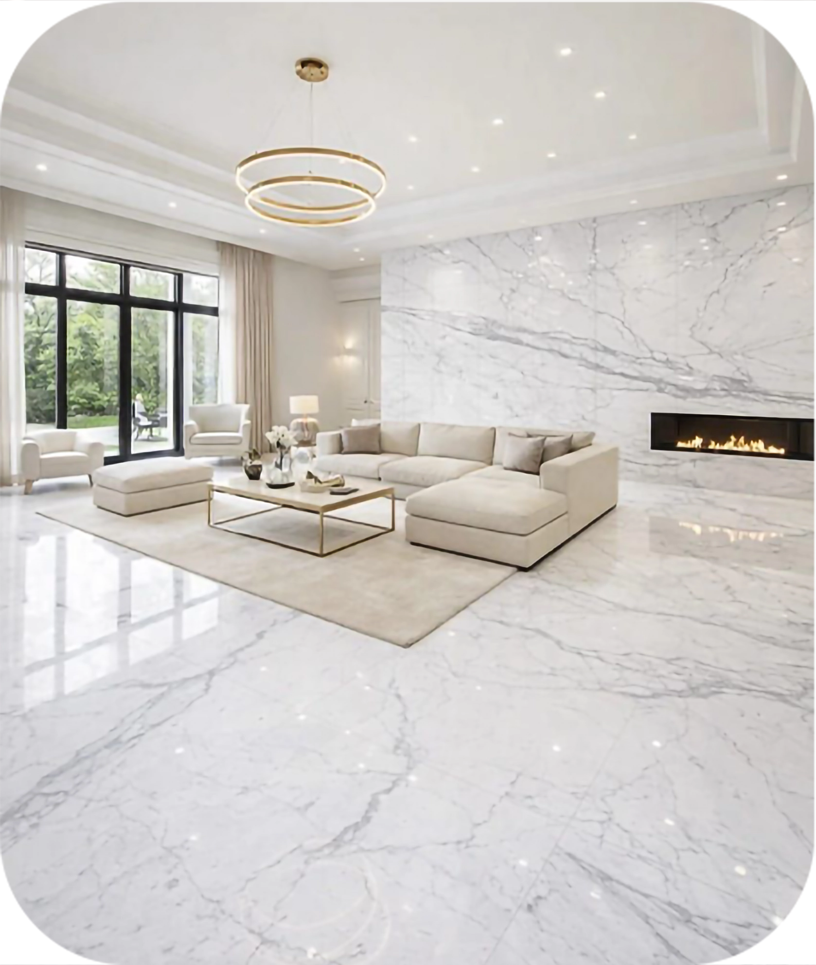 Marble fixed with Salina Tile Adhesive